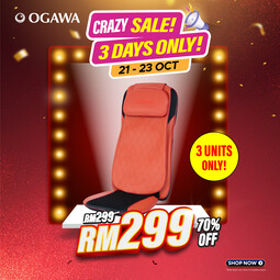 [Apply Code: 5EP60] OGAWA Mobile Seat XE Duo Pro Portable Massage Cushion (Cherry Red)*